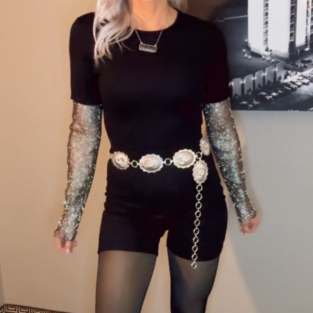 Bling Long Sleeve Romper